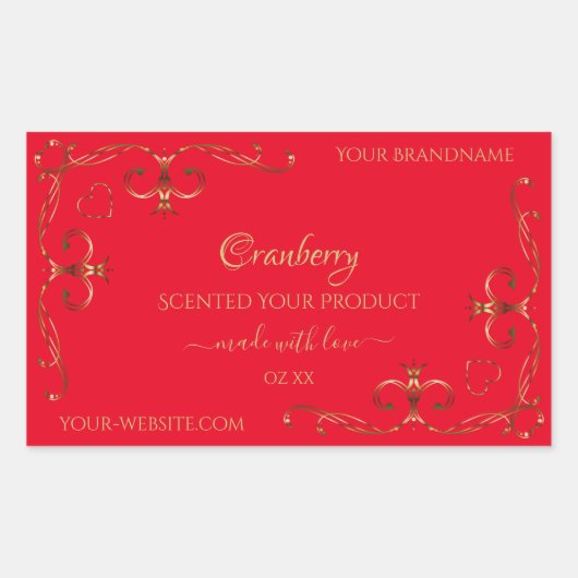  sierGold Corners Red Product Labels (Voorkant)