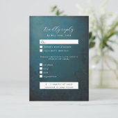  siergouden gebladerte RSVP maaltijdkeuzes (Staand voorkant)