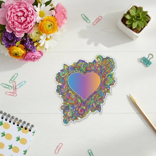 Sierhart Bloemen Abstract Sticker Decal