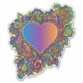 Sierhart Bloemen Abstract Sticker Decal (Voorkant)