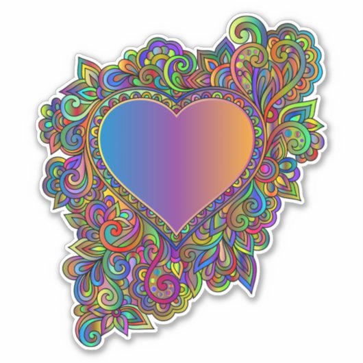 Sierhart Bloemen Abstract Sticker Decal (Voorkant)