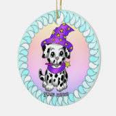Sierhek hond toverleerling keramisch ornament (Links)