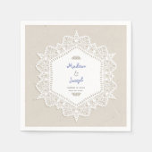  sierkant bruiloft papieren servetten (Voorkant)