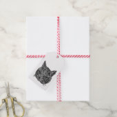 Sierkattenkop Cadeaulabel (Met Touw)