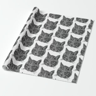 Sierkattenkop Cadeaupapier