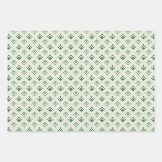 Sierkerstbomen.Wrapping papier Set van 3 Inpakpapier Vel (Voorkant 2)