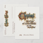   Sierkerstgroeten Briefkaart (Voorkant / Achterkant)