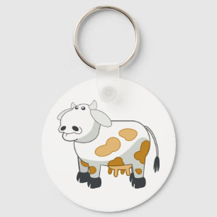 Sierketting met cartoon melkkoe sleutelhanger