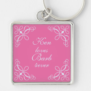 Sierketting met draaikolken in Candy Roze Sleutelhanger
