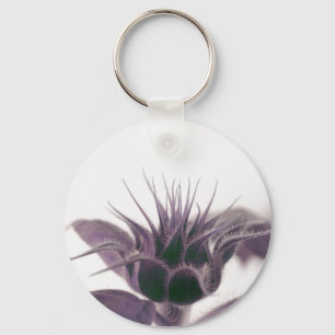 Sierkettinkje met opgroeiende zonnebloem sleutelhanger