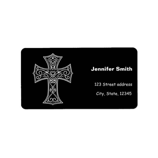 sierkruis etiket (Voorkant)