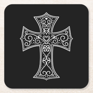 sierkruis kartonnen onderzetters