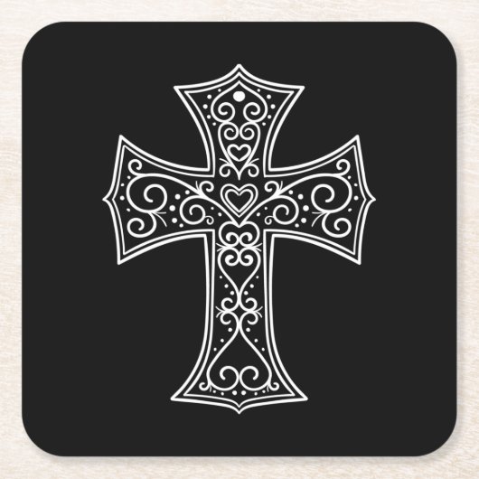 sierkruis kartonnen onderzetters (Voorkant)