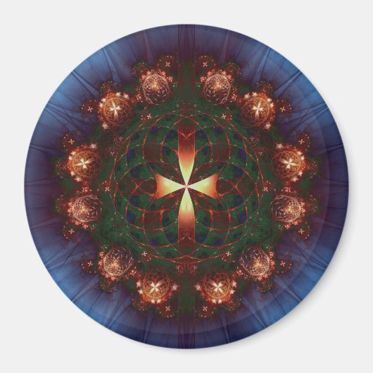 Sierkruismandala Magneet (Voorkant)