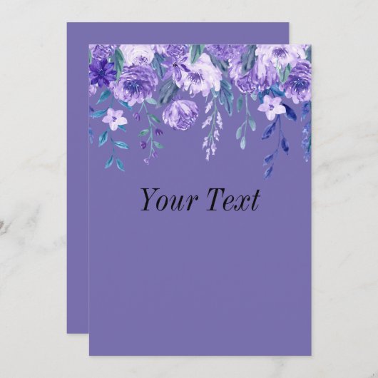 Sierkunst bloemschildering kaart (Voorkant / Achterkant)