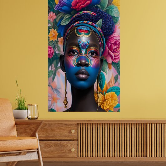 Sierkunst gezicht kunst prinses poster (Woonkamer 2)