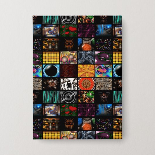 Sierkunst Pop Art-patroon Button (Voorkant)