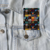 Sierkunst Pop Art-patroon Button (Insitu)