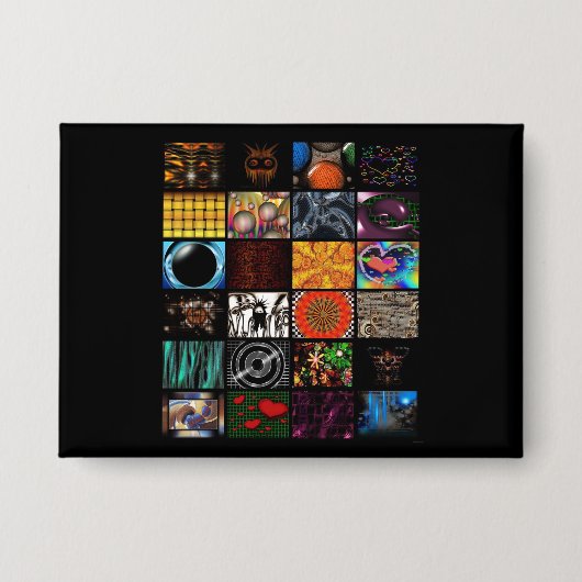 Sierkunst Pop Art-patroon Button (Voorkant)