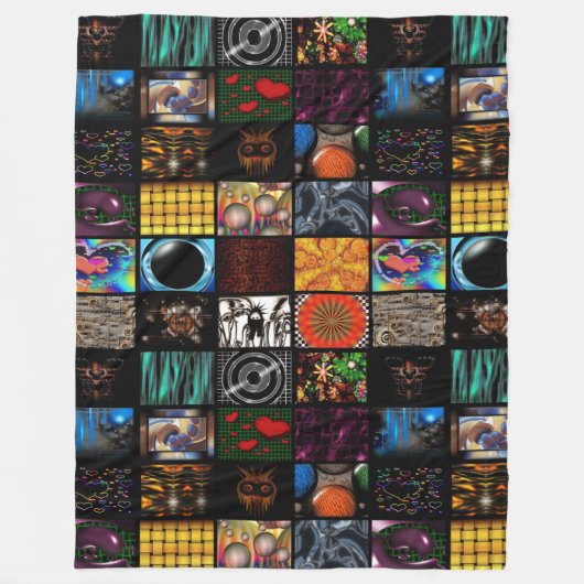 Sierkunst Pop Art-patroon Fleece Deken (Voorkant)