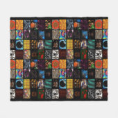 Sierkunst Pop Art-patroon Fleece Deken (Voorkant (Horizontaal))