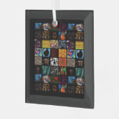 Sierkunst Pop Art-patroon Glas Ornament (Voorkant links)