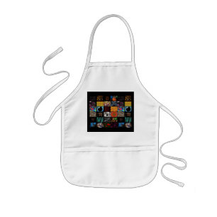 Sierkunst Pop Art-patroon Kinder Schort