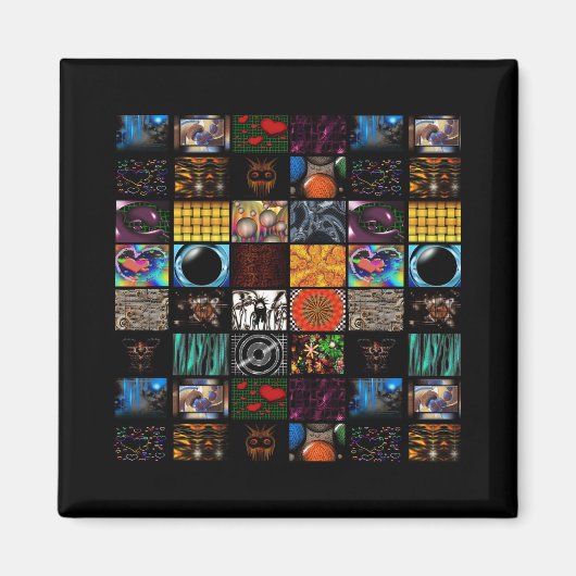 Sierkunst Pop Art-patroon Magneet (Voorkant)