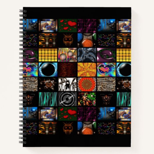 Sierkunst Pop Art-patroon Notitieboek (Voorkant)