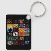 Sierkunst Pop Art-patroon Sleutelhanger (Achterkant)