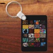 Sierkunst Pop Art-patroon Sleutelhanger (Voorkant)