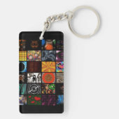 Sierkunst Pop Art-patroon Sleutelhanger (achterkant)
