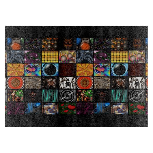 Sierkunst Pop Art-patroon  Snijplank (Voorkant)