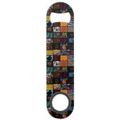 Sierkunst Pop Art-patroon Speed Flessenopener (Achterkant)