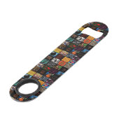 Sierkunst Pop Art-patroon Speed Flessenopener (Achterkant Gekanteld)