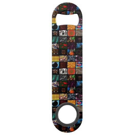 Sierkunst Pop Art-patroon Speed Flessenopener (Voorkant)