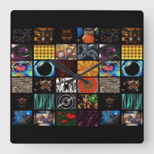 Sierkunst Pop Art-patroon Vierkante Klok