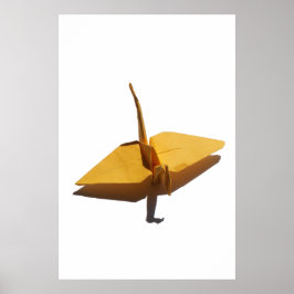 sierkunst wandposter, geluk brengende origami kraa poster