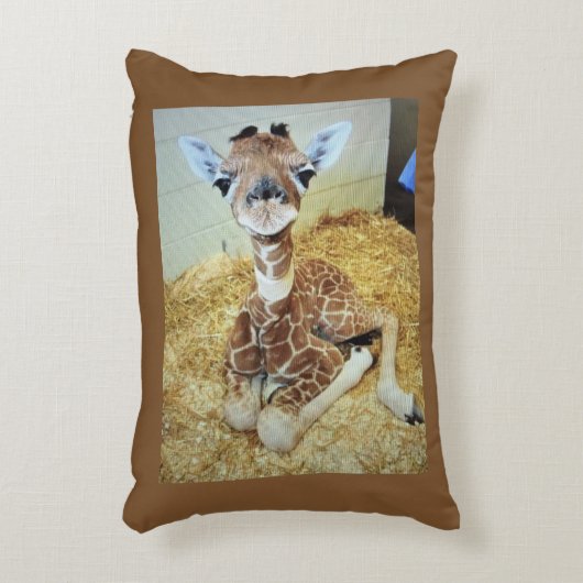 Sierkussen 12x16 Baby Giraffe Accent Kussen (Voorkant(Verticaal))
