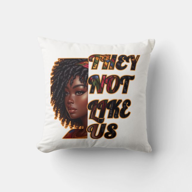 Sierkussen 16" x 16" - Ze houden niet van ons (Voorkant)