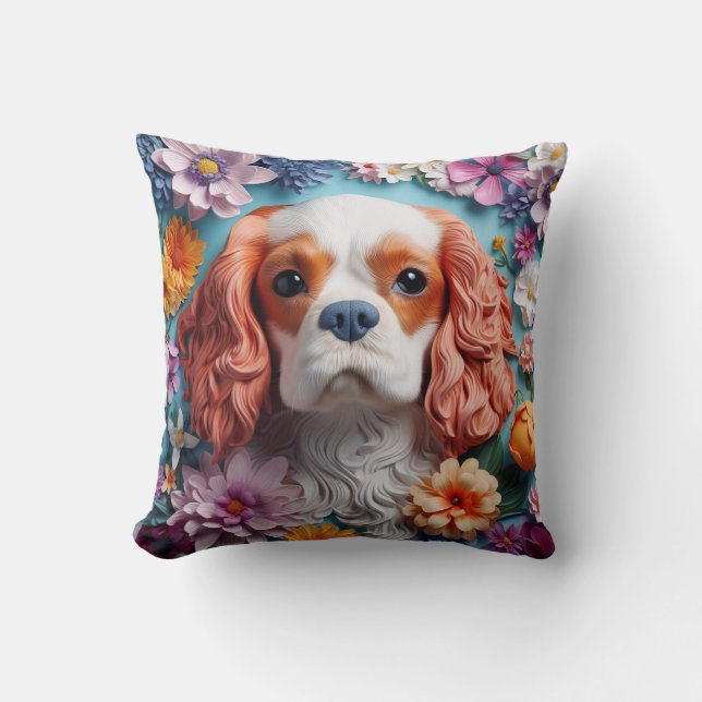 Sierkussen 16x16in - King Charles Spaniel (Voorkant)