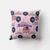 Sierkussen, #2 Gelukkig 2e verjaardag Roze Kussen (Achterkant)