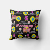 Sierkussen, #5 Happy 5th Birthday Black Kussen (Achterkant)