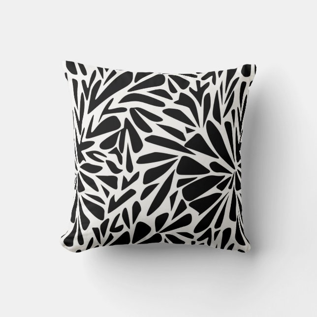 Sierkussen Abstract modern naadloos zwart-wit f (Voorkant)