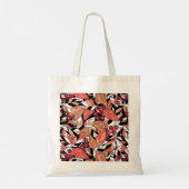 Sierkussen Abstracte cartoon verlaat zwarte bessen Tote Bag (Achterkant)