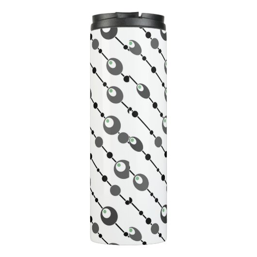 Sierkussen Abstracte retrorefornamentaal deco Thermosbeker (Achterkant)