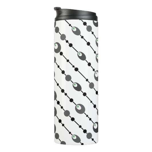 Sierkussen Abstracte retrorefornamentaal deco Thermosbeker (Geroteerd rechts)