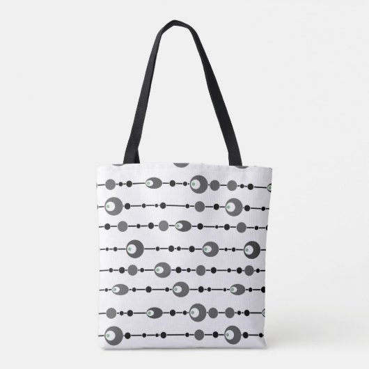 Sierkussen Abstracte retrorefornamentaal deco Tote Bag (Achterkant)