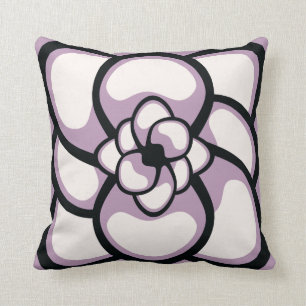 Sierkussen, Abstracte ventilator 3, lavender Black Kussen