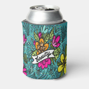Sierkussen Beauty met Flowers Blikjeskoeler
